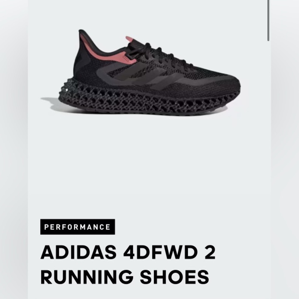 ADIDAS 4DFWD 4 Black and Pink Women’s Running Shoes - size 10.
